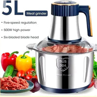5L Electric Meat Grinders Multifunctional Vegetable Slicer