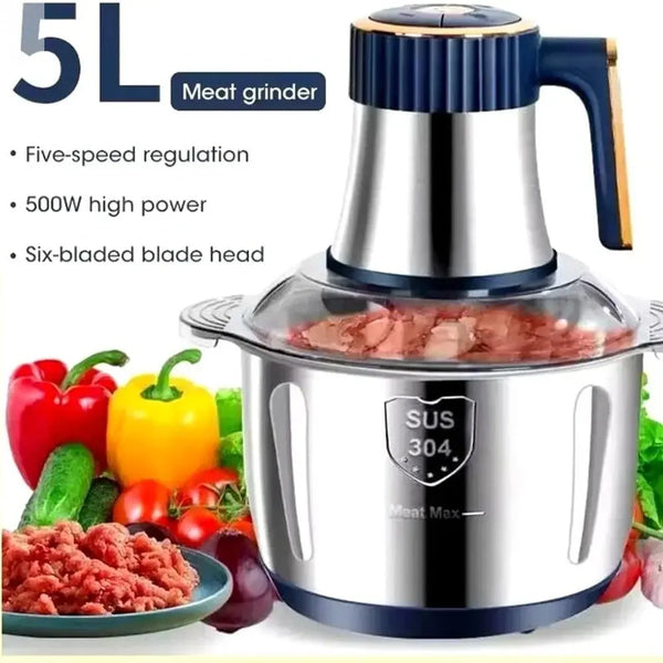 5L Electric Meat Grinders Multifunctional Vegetable Slicer