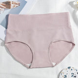 Cotton Women's Panties Elastic Soft Large Size XXL Solid color Ladies Underwear Breathable Sexy High Waist Tummy control Briefs
