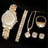 Women’s Luxury Quartz Watch & Jewelry Set – Elegant Style