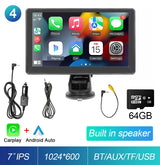 Portable Touch Screen 7inch IPS CarPlay Android Auto Multimedia Video Player