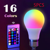 Smart RGB LED Light Bulb with Remote – 16 Color Mood Lighting
