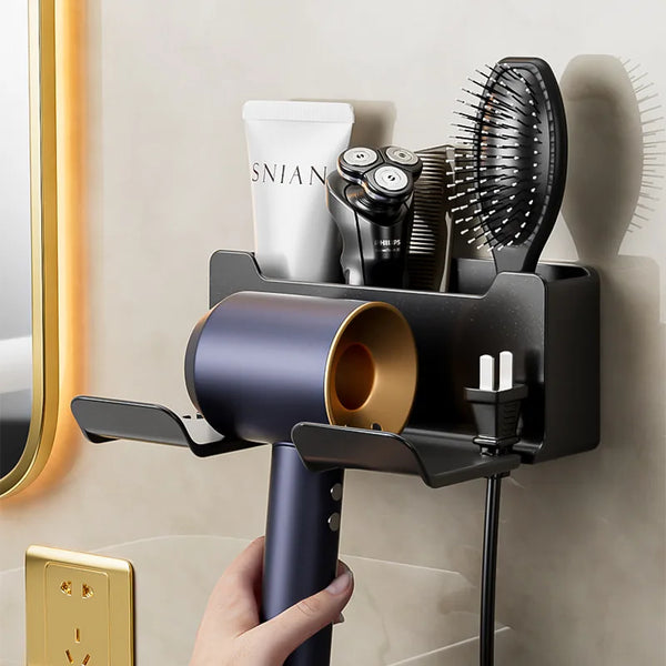 Wall-Mounted Bathroom Hair Dryer Holder