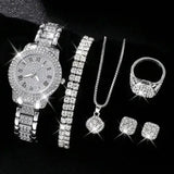 Women’s Luxury Quartz Watch & Jewelry Set – Elegant Style