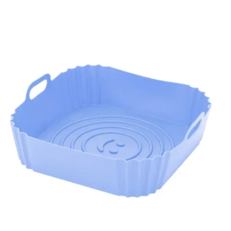 Reusable Airfryer Pan Liner Accessories Silicone Air Fryers Oven Baking Tray Pizza Chicken Airfryer Non-stick Silicone Mould