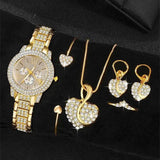 Women’s Luxury Quartz Watch & Jewelry Set – Elegant Style