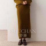 Fireladyfur Women's Winter Goose Down Coat with Tuscan Wool