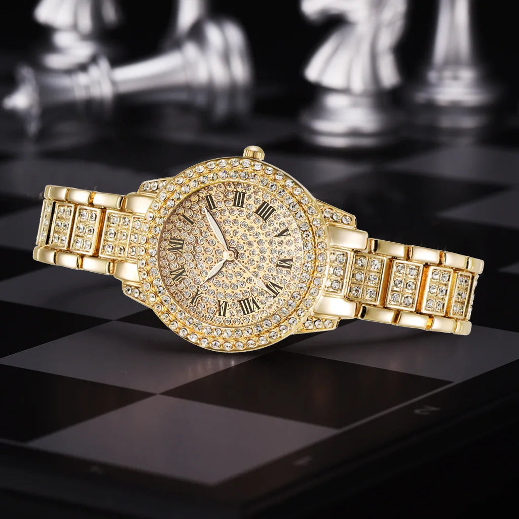 Women’s Luxury Quartz Watch & Jewelry Set – Elegant Style