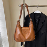 Women's First Layer Cowhide Large Capacity Crossbody Bag